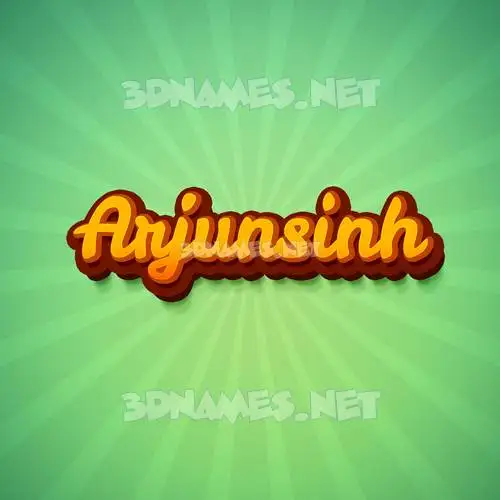 arjunsinh in Green Rays style - 3D name wallpaper