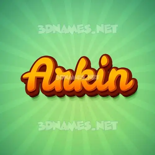 arkin in Green Rays style - 3D name wallpaper