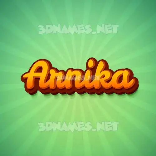 arnika in Green Rays style - 3D name wallpaper