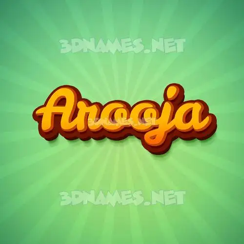 arooja in Green Rays style - 3D name wallpaper