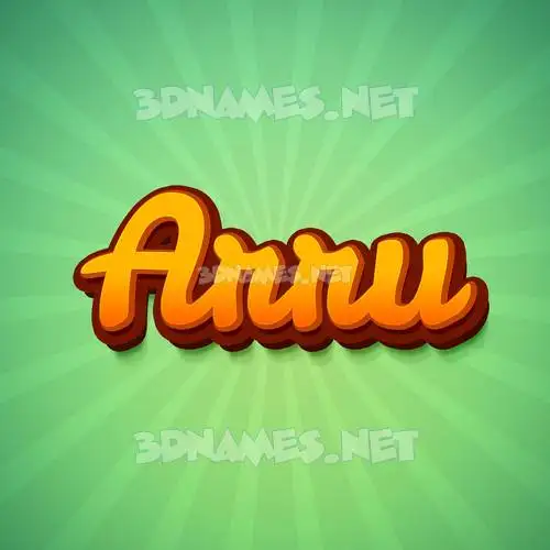 arru in Green Rays style - 3D name wallpaper