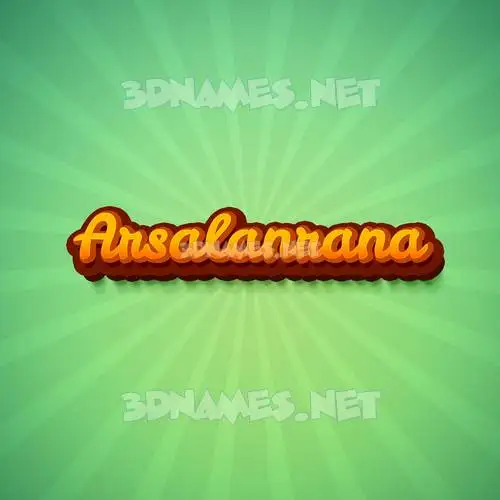 arsalanrana in Green Rays style - 3D name wallpaper