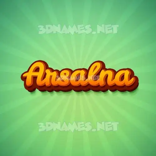 arsalna in Green Rays style - 3D name wallpaper