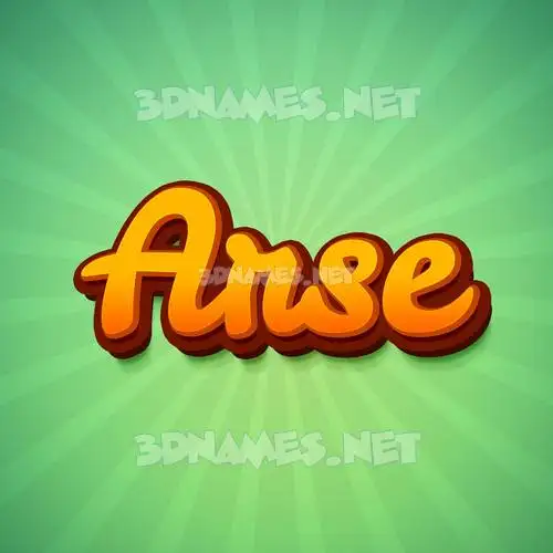 arse in Green Rays style - 3D name wallpaper