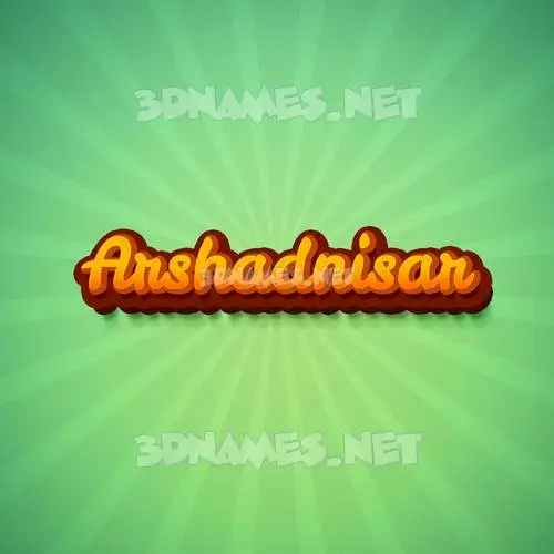 arshadnisar in Green Rays style - 3D name wallpaper