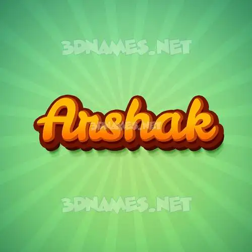 arshak in Green Rays style - 3D name wallpaper
