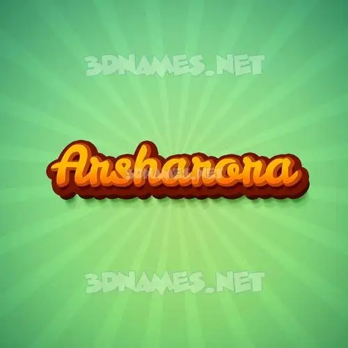 arsharora in Green Rays style - 3D name wallpaper