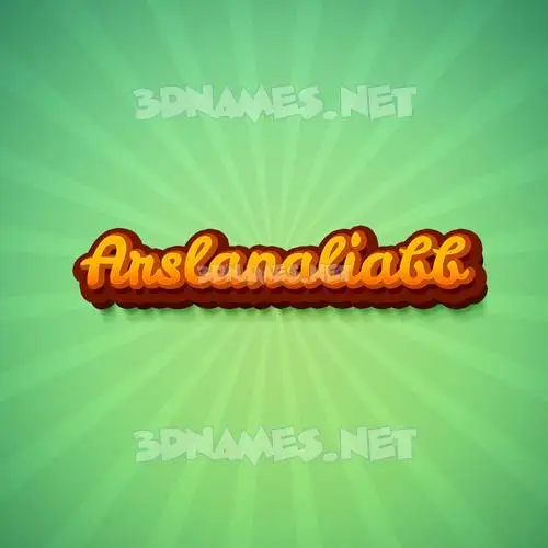 arslanaliabb in Green Rays style - 3D name wallpaper