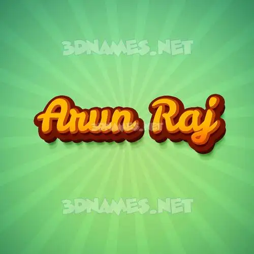 arun raj in Green Rays style - 3D name wallpaper