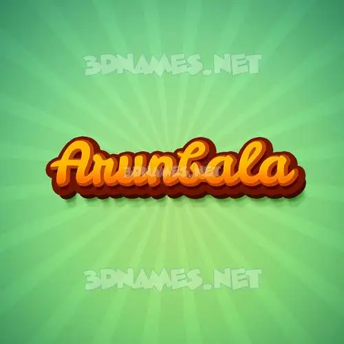 arunbala in Green Rays style - 3D name wallpaper