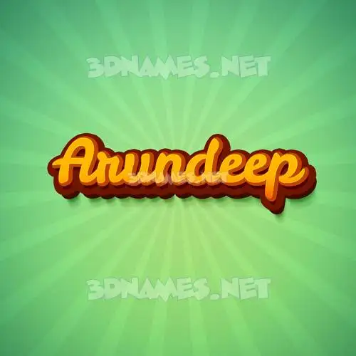 arundeep in Green Rays style - 3D name wallpaper