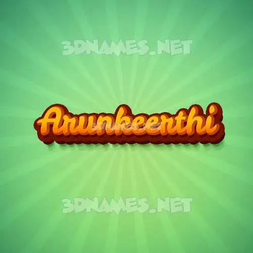 arunkeerthi in Green Rays style - 3D name wallpaper