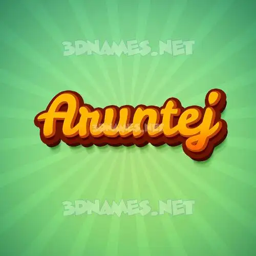 aruntej in Green Rays style - 3D name wallpaper
