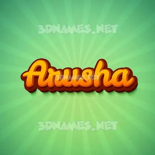 arusha in Green Rays style - 3D name wallpaper
