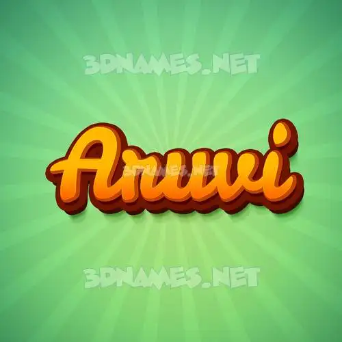 aruvi in Green Rays style - 3D name wallpaper
