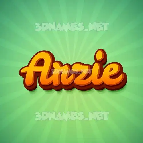arzie in Green Rays style - 3D name wallpaper