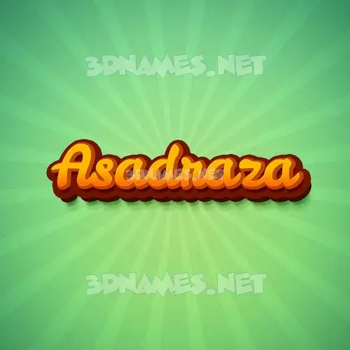 asadraza in Green Rays style - 3D name wallpaper