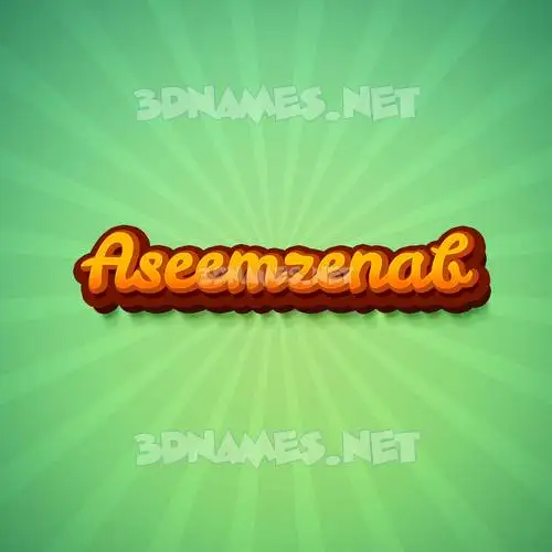 aseemzenab in Green Rays style - 3D name wallpaper