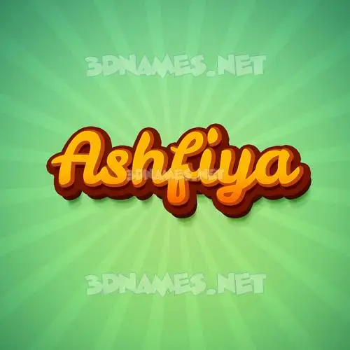 ashfiya in Green Rays style - 3D name wallpaper