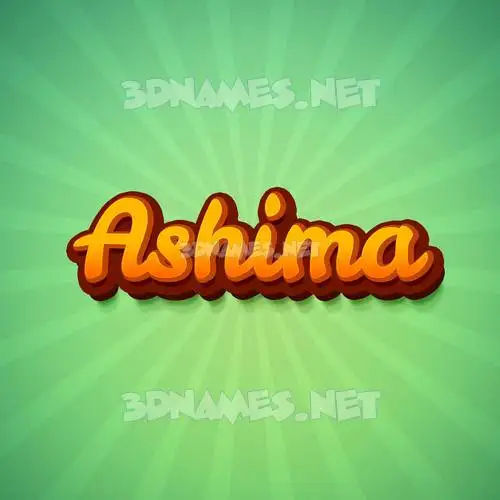 ashima in Green Rays style - 3D name wallpaper