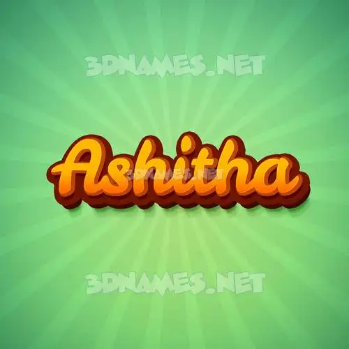ashitha in Green Rays style - 3D name wallpaper