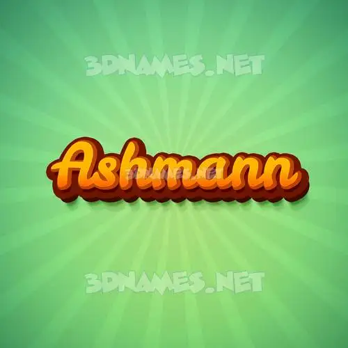 ashmann in Green Rays style - 3D name wallpaper