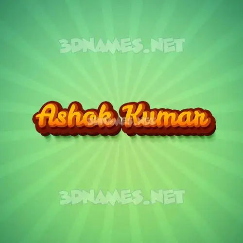ashok kumar in Green Rays style - 3D name wallpaper
