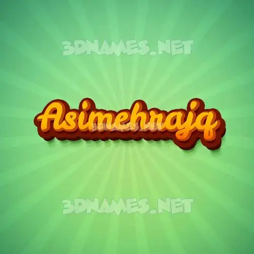 asimehrajq in Green Rays style - 3D name wallpaper