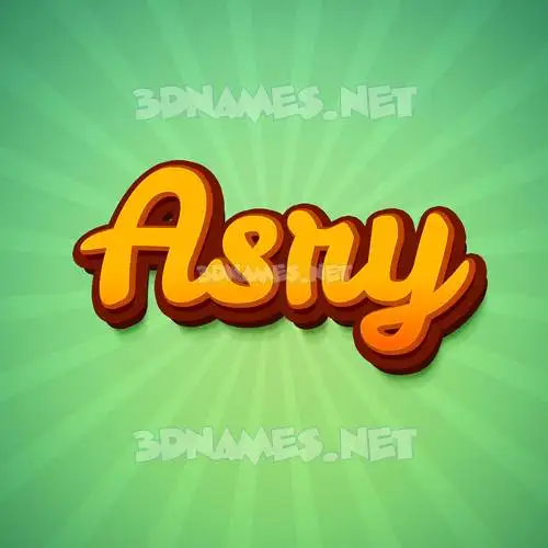 asry in Green Rays style - 3D name wallpaper