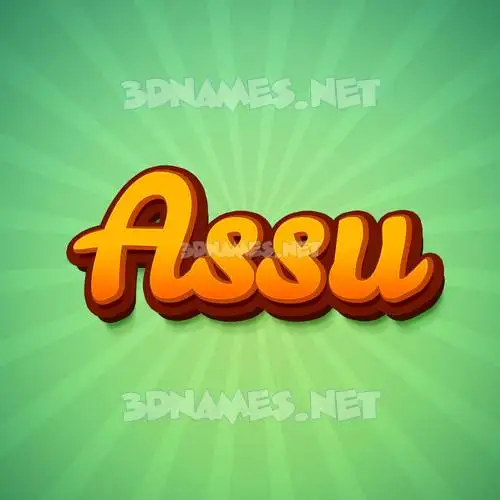 assu in Green Rays style - 3D name wallpaper assu in Green Rays style - 3D name wallpaper