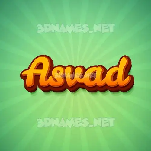 asvad in Green Rays style - 3D name wallpaper