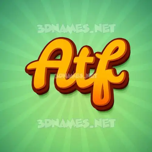 atf in Green Rays style - 3D name wallpaper atf in Green Rays style - 3D name wallpaper