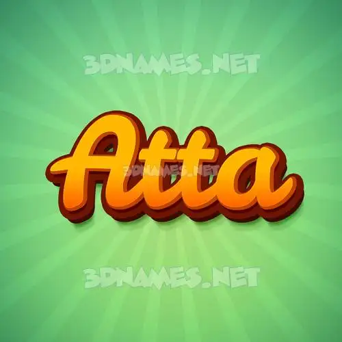atta in Green Rays style - 3D name wallpaper atta in Green Rays style - 3D name wallpaper