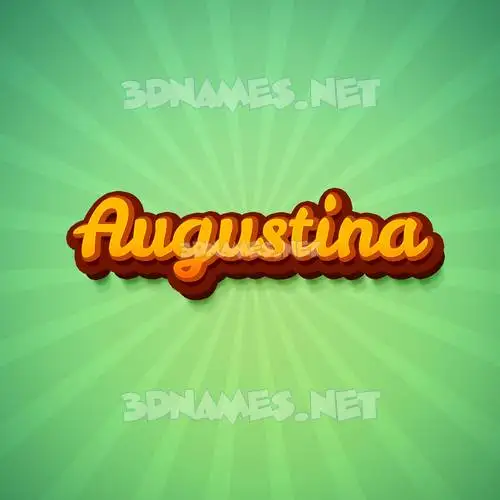 augustina in Green Rays style - 3D name wallpaper