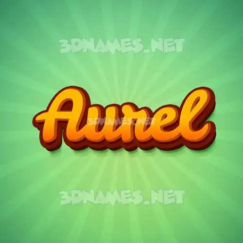 aurel in Green Rays style - 3D name wallpaper