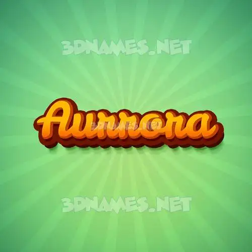 aurrora in Green Rays style - 3D name wallpaper aurrora in Green Rays style - 3D name wallpaper