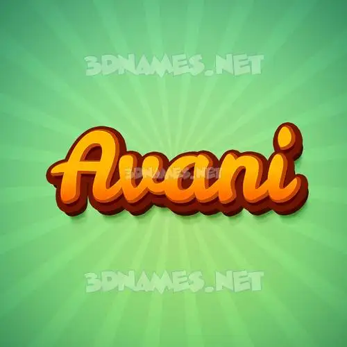 avani in Green Rays style - 3D name wallpaper