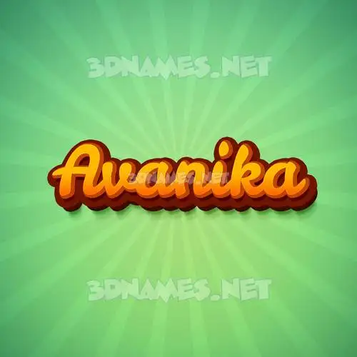 avanika in Green Rays style - 3D name wallpaper