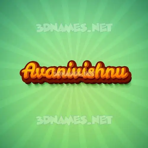 avanivishnu in Green Rays style - 3D name wallpaper