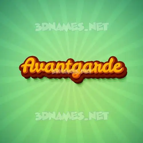 avantgarde in Green Rays style - 3D name wallpaper