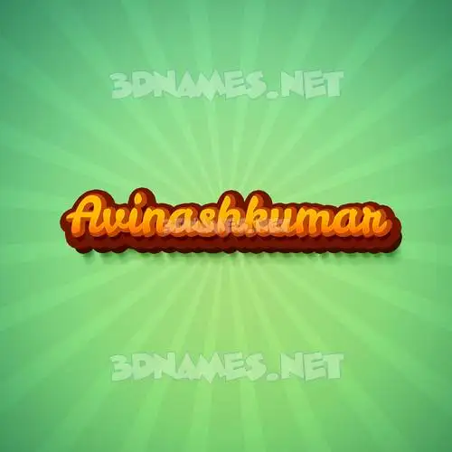 avinashkumar in Green Rays style - 3D name wallpaper