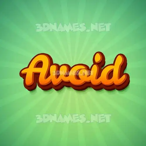 avoid in Green Rays style - 3D name wallpaper