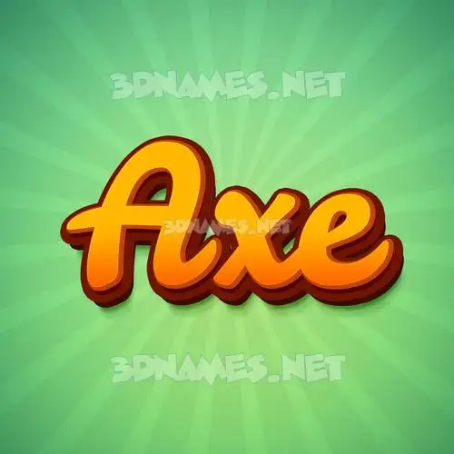 axe in Green Rays style - 3D name wallpaper