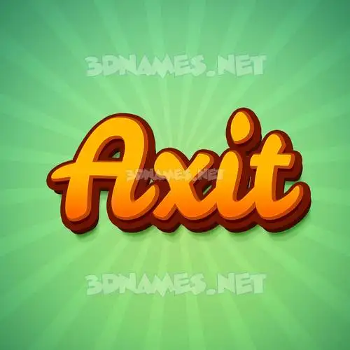 axit in Green Rays style - 3D name wallpaper axit in Green Rays style - 3D name wallpaper