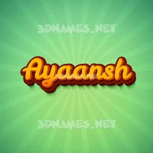 ayaansh in Green Rays style - 3D name wallpaper