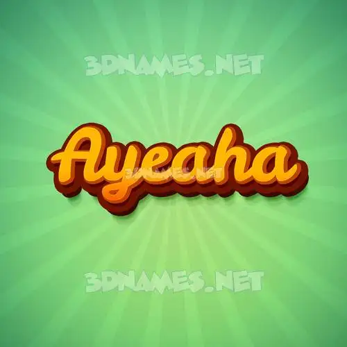 ayeaha in Green Rays style - 3D name wallpaper