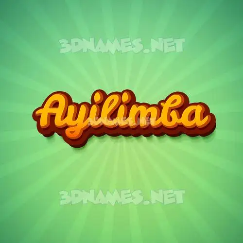 ayilimba in Green Rays style - 3D name wallpaper