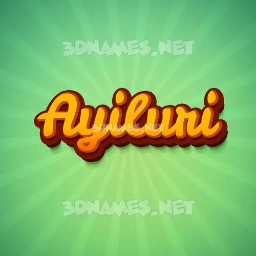 ayiluri in Green Rays style - 3D name wallpaper