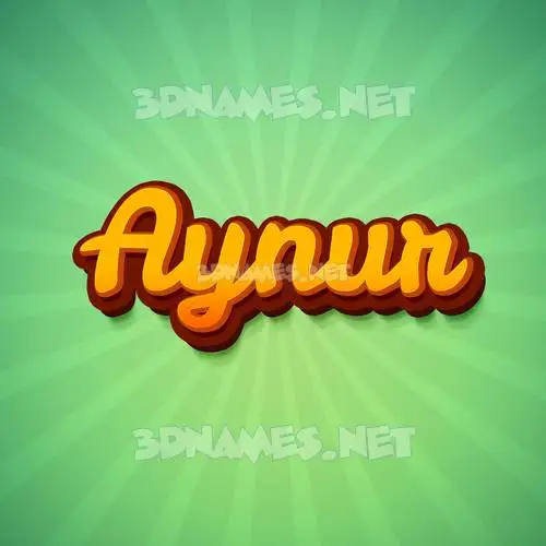 aynur in Green Rays style - 3D name wallpaper