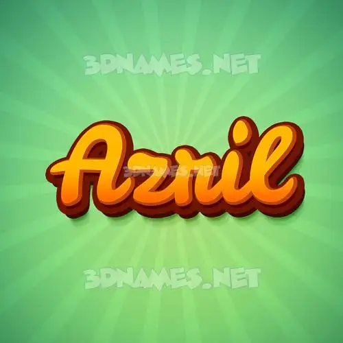 azril in Green Rays style - 3D name wallpaper